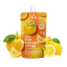 Sugarlolo Konjac 스위트 요거트 젤리 스낵 - 무설탕 비건 젤로 파우치 당 단 4칼로리 저칼로리 한국 간식 150g5.3온스 10팩 [호환], Coco Yuzu & Lemon, 150g