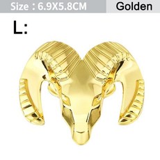 금속 크롬 스티커 자동차 바디 후면 트렁크 램 스타일링 엠 블 럼 배지 캐러밴, 1개, 4. Gold -L