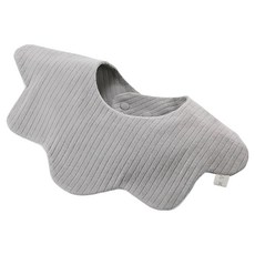 酷咕鴨 ku.ku duckbill plus竹纖羅紋造型圍兜, 竹纖材質親膚吸濕, 時尚造型寶寶穿搭, 山系灰, 1入, 1件