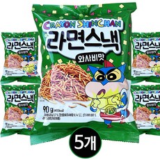 짱구 라면스낵 와사비맛, 90g, 5개