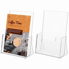 Meyeyaia 아크릴 브로셔 홀더 21.6 x 14cm(8.5 x 5.5인치) 플라스틱 브로셔 홀더 잡지 전단지 문학 브로셔 소책자 메뉴 전시용 아크릴 팜플렛 홀더, Meyeyaia 아크릴 브로셔 홀더 21.6 x 14c