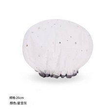 女式淋浴帽 雙層防水, 星空灰, 1個