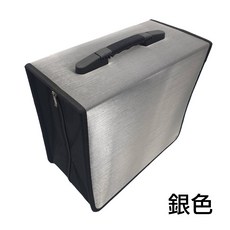 絲光棉布質拉鏈款方型CD包/CD收納包 附提把, 1個, 銀色