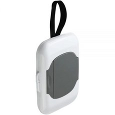 그레이 여행용 물티슈 홀더 아기 물티슈 디스펜서 재사용 가능한 젖은 물티슈 용기 상자 유모차 걸이식 디스펜서 리필 가능한 물티슈 케이스 안전한 습식 보관 아기 물티슈, 그레이 여행용 물티슈 홀더, 아기 디스펜서, 재사용 가, 1개, 1매