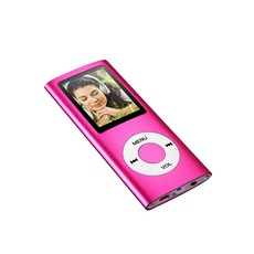 醉便宜 多功能MP4音樂撥放器 內建喇叭 MP3隨身聽 可擴音播放(無容量需插TF卡), 粉紅色