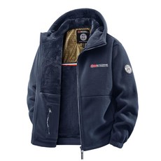 노르웨이 방한 아웃도어 두꺼운 자켓 재킷 야상 따뜻한, 1개, 네이비블루