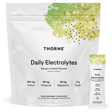 Thorne 每日電解質芒果青檸口味 30 包, 1個, 131.1克