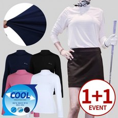 (원플러스원) 여성 냉감 이너웨어 하이넥 베이스레이어 티셔츠