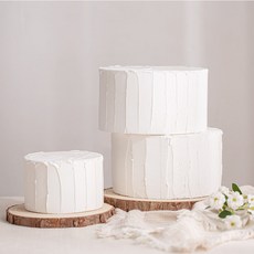 [데코봉봉] 생크림 케이크 모형 (무장식) 백일 돌 생일 파티 웨딩 케익