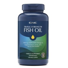 GNC 健安喜 Triple Strength魚油小型軟膠囊 1000mg, 120顆, 1罐