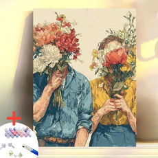 글로윅 DIY명화그리기 피포페인팅 그림그리기 유화 세트, 40*50cm, 10썸, 1개