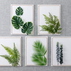 그린 인테리어 DIY 세트 조화 녹색식물 액자 화분 화병 캔버스 장식 카페 2, 39.리브즈캔버스 40cmP-몬스, 1개