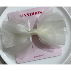 [만두스] 오로라 공주 발레 여아 리본 오간디 헤어핀