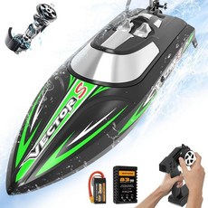 Volantexrc 성인용 브러시리스 RC 보트 30+MPH 고속 원격 제어 호수용 충전식 배터리 포함 2.4GHz 보트 (797-4 브러시리스), Brushless Black 04