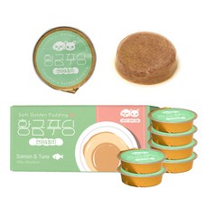 집사일기 반려동물 황금푸딩 간식 미니캔, 혼합맛(연어/참치), 30g, 6개