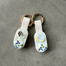 poppuck磁吸解壓玩具 智力玩具 指尖解壓玩具, 1個, 白色扣(含2個磁珠樣式隨機)