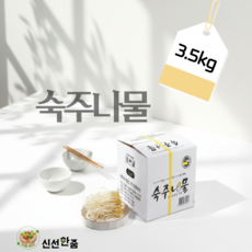 [신선한줌] 숙주 나물/신선도100% 산지직송 아삭함유지 차돌 숙주무침 소고기전골, 1개, 3.5kg