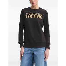 베르사체진쿠튀르 로고 자수 스웨트셔츠