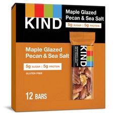 카인드 너트 바 메이플 글레이즈드 피칸 & 바다 소금 KIND Nut Bars Maple Glazed Pecan & Sea Salt Healthy Snacks Glut, 1개, 4g