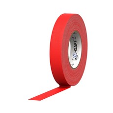 PRO GAFFER TAPE 끈적임 없는 1인치 프로게퍼테이프 (폭24mm x 길이23m), 1개, 레드/G125MRED