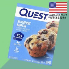 퀘스트 뉴트리션 단백 프로틴 바 블루베리 머핀 4바 각 2.12온스 60g Quest Nutrition Protein Bar Blueberrry Muffin 4 Bars 2.1, 1