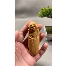 太行崖柏 彌勒佛手把件, 如圖所示, 1個