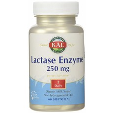 Kal 乳糖酶酵素軟膠囊 250mg, 60顆, 1罐