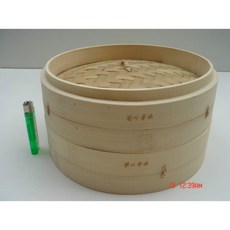菊川本味8吋竹蒸籠串底 一層一蓋, 1個