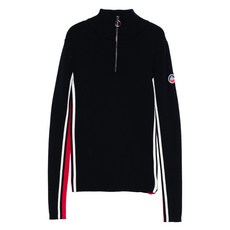 퓨잘프 사이드 스트라이프 지퍼 넥 스키 탑