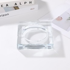水晶菸灰缸擺件高級家用菸缸辦公室酒店輕奢高端菸灰缸定製logo, 1個, 透明方形菸灰缸:167