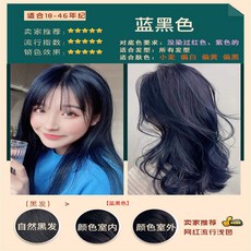 普羅 染髮劑 不掉色男女學生染髮 (台灣現貨), 藍黑色 泡泡慕斯, 1個