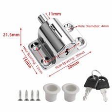 알루미늄 창문 보안 잠금 장치 고정 푸시 풀 이동식 슬라이딩 도어 키가 범용형, 1개, 1. Silver