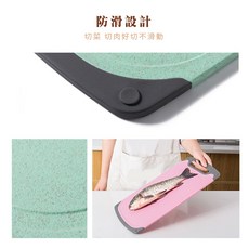 莫菲思 小麥砧板 大尺寸綠色 防滑防溢 易清潔廚房菜板, 1個, 抗菌小麥砧板-大-綠, 綠