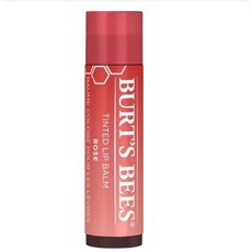 Burt's Bees 潤色護唇膏 玫瑰紅 4.25g 美國進口 滋潤保濕, 1個, 玫瑰紅 Rose, 玫瑰紅/無味