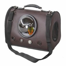 튼튼 가죽 메쉬 이동장(겨울에쓰기좋아요)