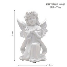 소녀기도 천사조각상 10종 앤틱소품 아기천사석고장식, 포옹 천사 흰색