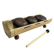 天然材質手工敲擊樂器，兒童音樂啟蒙玩具，節奏感培養，附贈鼓棒, 水鈴桐舞鈴鼓, 1個