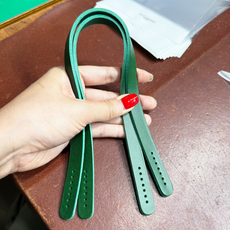 1.4cm/40cm 가죽핸들 이태리가죽, 딥그린, 1개