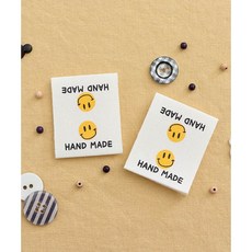 퀼트스타 오늘도 스마일 면라벨_방긋 핸드메이드, 2개