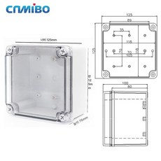 케이스 우퍼 인클로저 듀얼 미로형 자작 멀티미디어 튜닝, 다크네이비 125 x 125x100 투명 뚜껑, 기본 모델명/품번