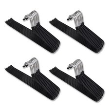 소유리빙 논슬립 바지걸이 코팅 바지옷걸이, 블랙, 40개