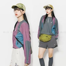 꽃소담 여성 노카라 긴팔 집업 티셔츠 루즈핏 스포츠 등산 아웃도어 작업복 집업티 러닝 헬스복 운동복 상의 MAL93