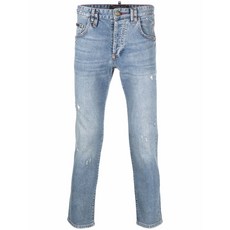 필립플레인 로고 자수 슬림 핏 진