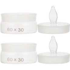 2pcs 유리 계량 병 실험실 샘플링 병 60x30mm 붕규산염 유리 계량 홀더 세트 실험실 및 실험용 뚜껑 포함