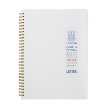 OXFORD 밀크 PP 방안 좌철 스프링노트 Letter 80p, 1개