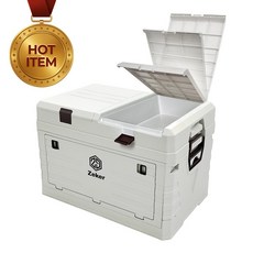 제커 캠핑 폴딩 박스, 1개, 1단, 수납형 아이보리 M