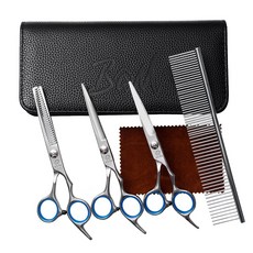 애견미용사가 추천하는 밤돌이네 애견미용가위 세트 가정용, 1개, 블루링