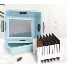 먹이용 귀뚜라미 사육장 사육통 청소쉬움 번식 채집통 밀웜사육상자 밀웜 필터 귀뚜라미사육장, 암막형 소형 블랙 스트랩 필터망 5개