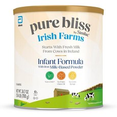 Similac Pure Bliss Irish Farms Baby Formula 시밀락 퓨어 블린스 아이리쉬 팜 분유 0-12개월, 1개, 700g