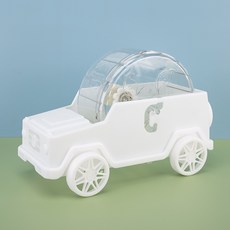 獅子王寵物 倉鼠汽車跑輪, 3#雲霧白汽車,小號【14*13*12CM】, 1個